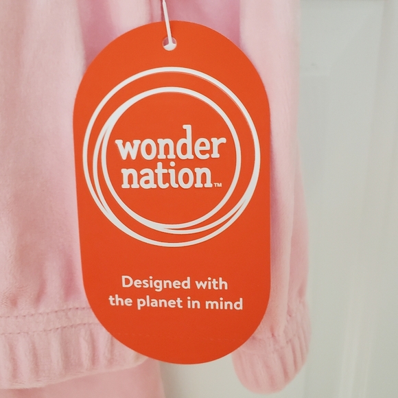 Light Pink 3T Velour Bear Two Piece Top And Pants Set New - Picture 4 of 8